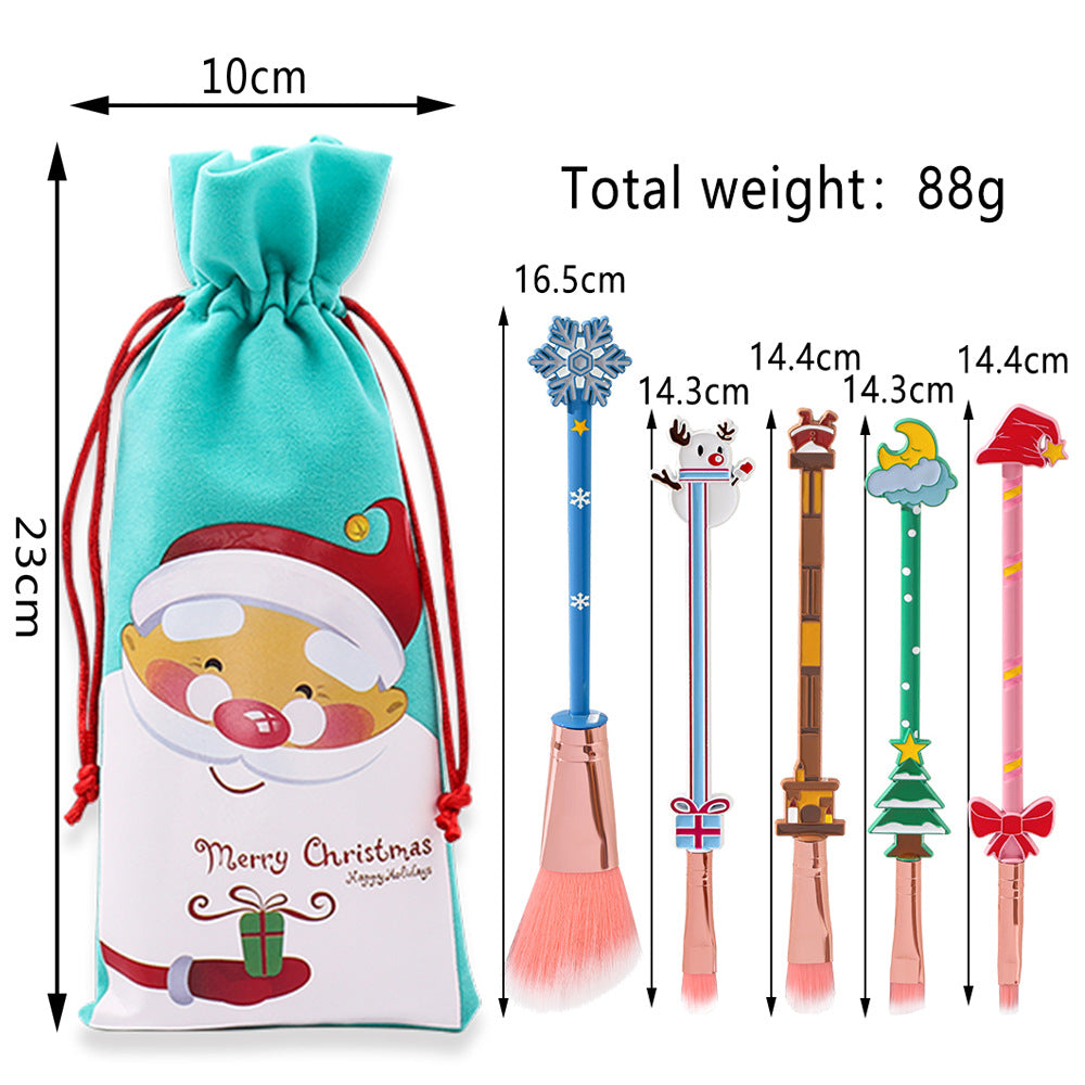 New arrival beautiful Christmas makeup brush for girl friend