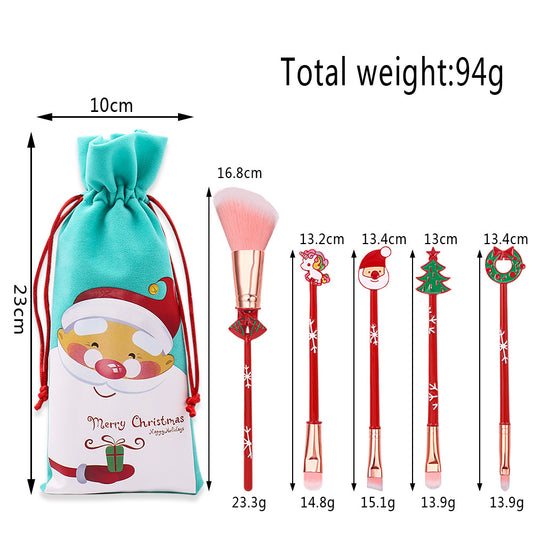 New arrival beautiful Christmas makeup brush for girl friend