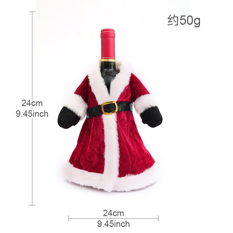 Creative Christmas Decorations Red wine decorative jacket