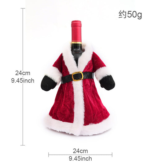 Creative Christmas Decorations Red wine decorative jacket