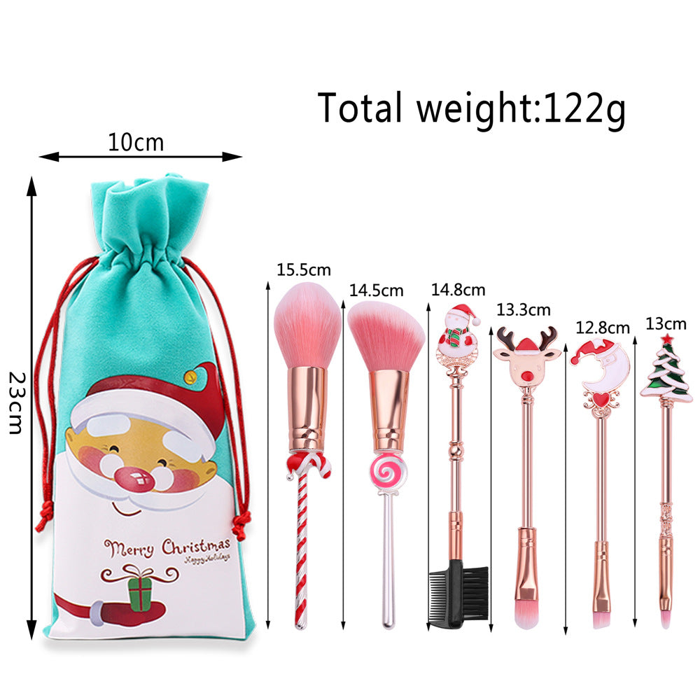 New arrival beautiful Christmas makeup brush for girl friend
